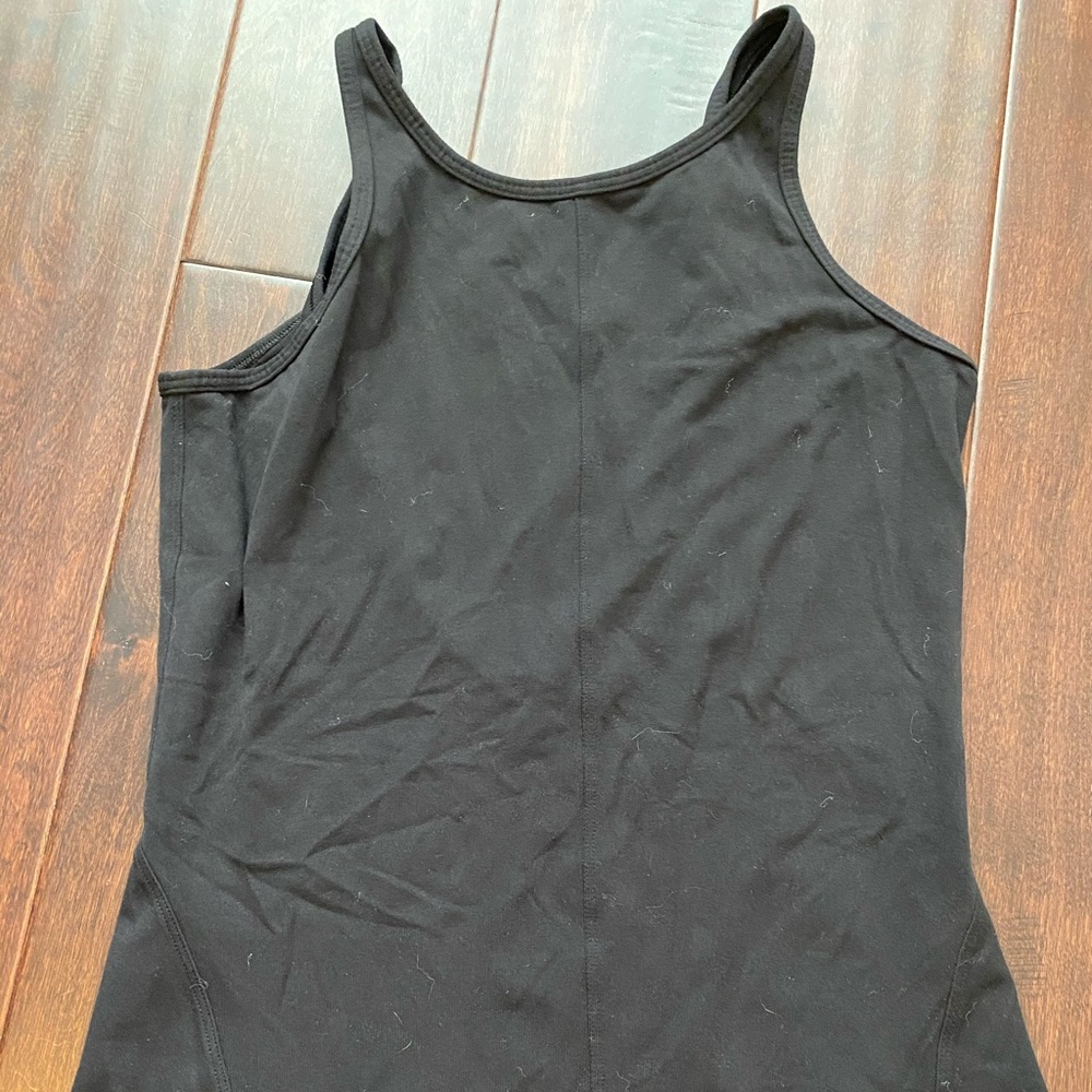 High neck/low back tank top